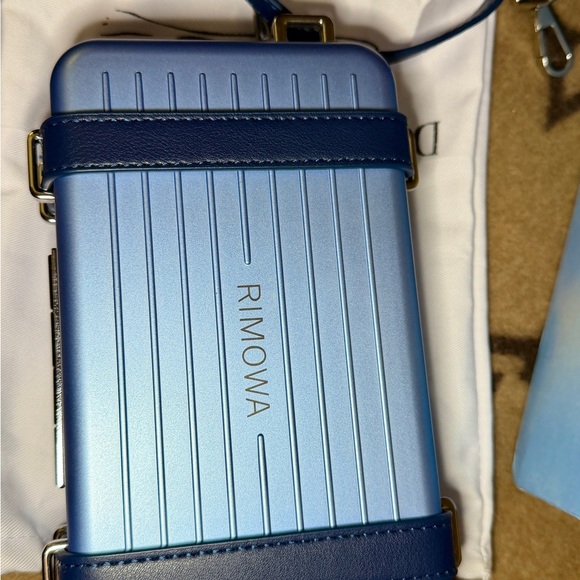 D.I.O.R Rimowa Metallic Blue Bag Wallet with Strap - Picture 6 of 13